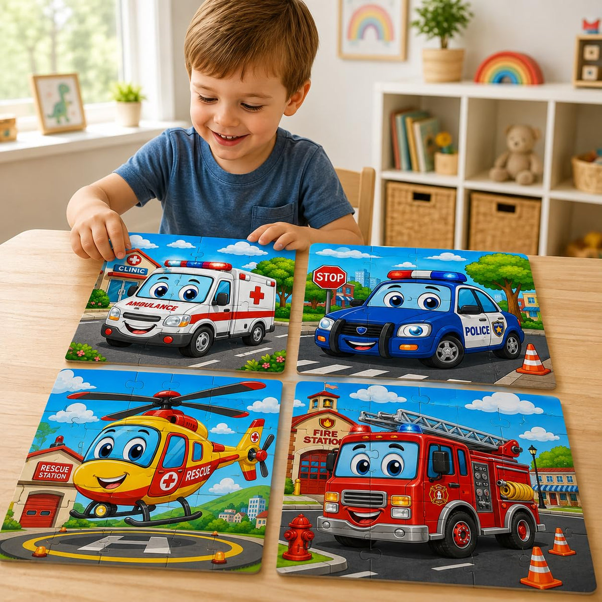 Zesta Rescue Truck 9-piece wooden jigsaw puzzle - image 3