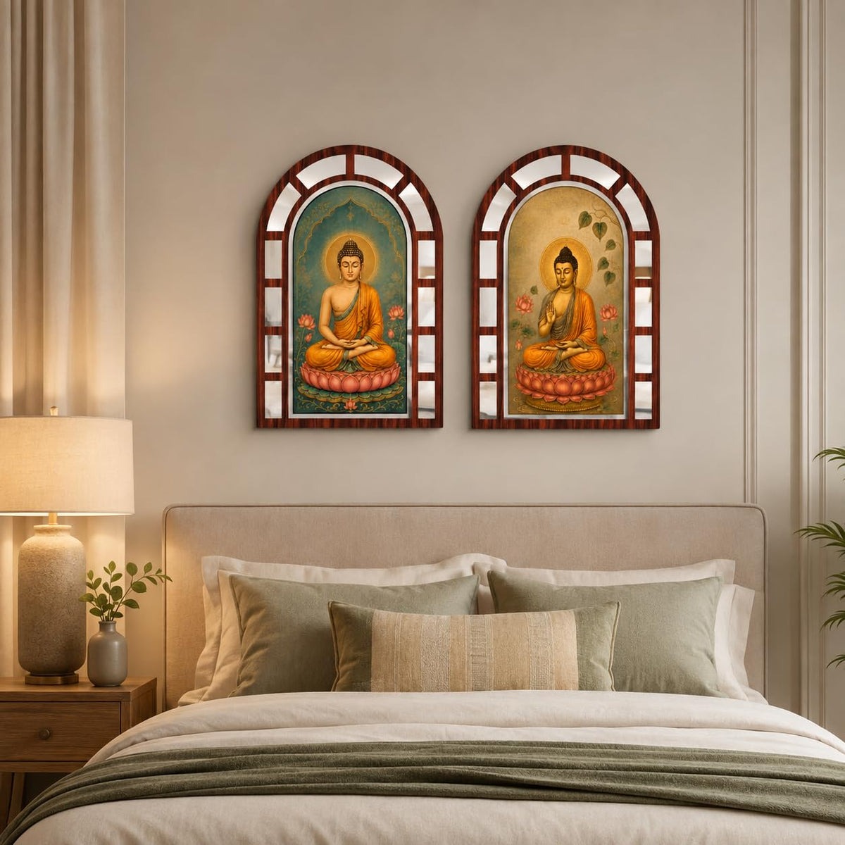 Zesta Buddha jharokha mirror wall decor - image 2