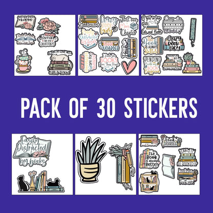 Book Lover Waterproof Sticker (pack of 30)