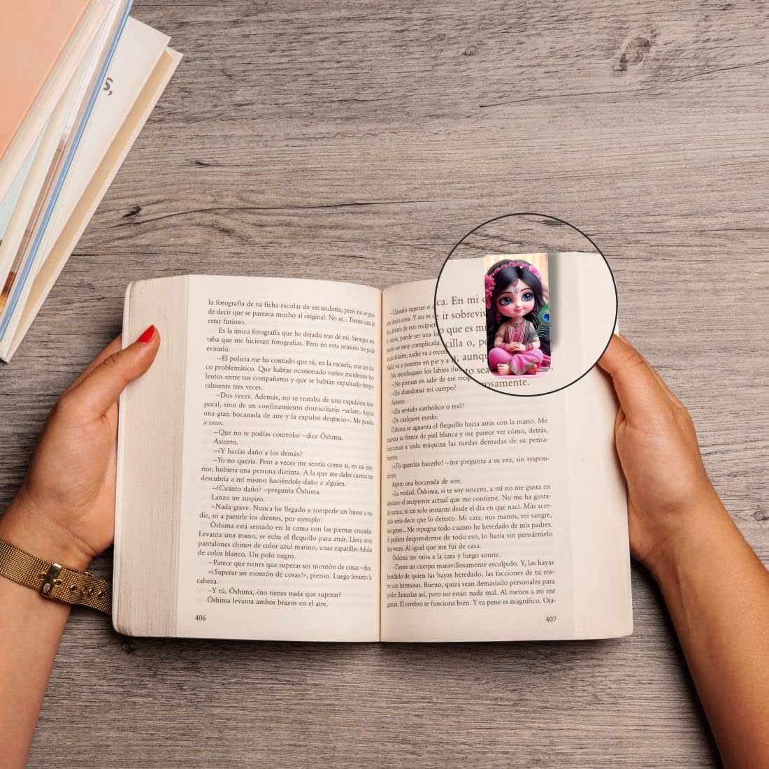 3d snatan magnetic bookmark home decor styling view