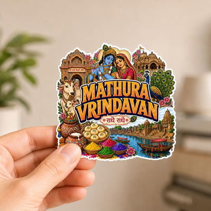 Zesta Mathura Vrindavan wooden fridge magnet - image 3