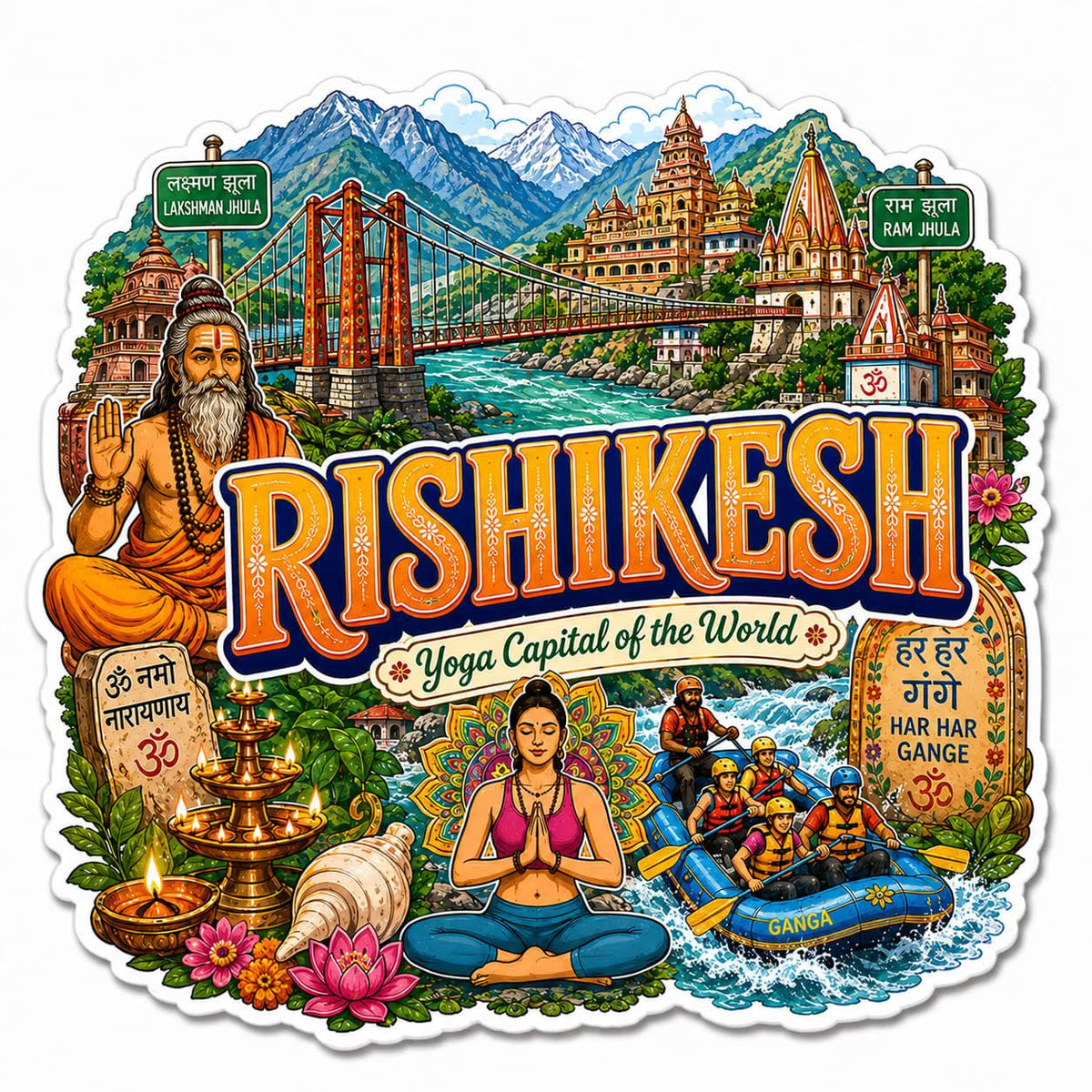 Zesta Rishikesh wooden fridge magnet - image 4
