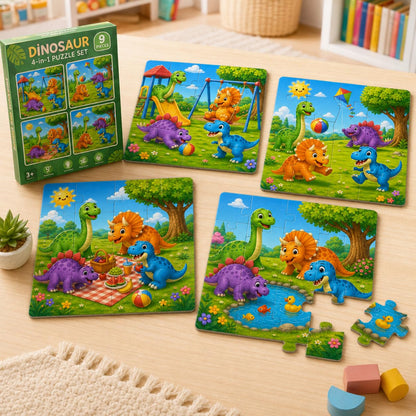 Zesta Dinosaur 9-piece wooden jigsaw puzzle - image 2