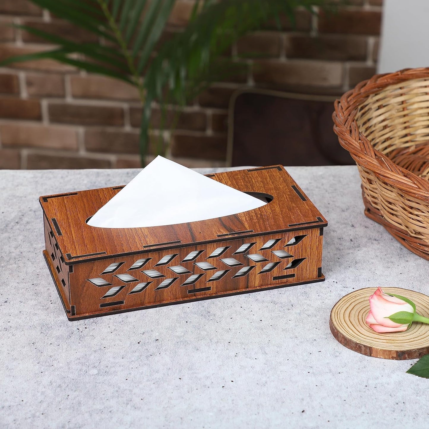 standard wooden tissue holder box f decorative tissue holder for home, bathroom and living room