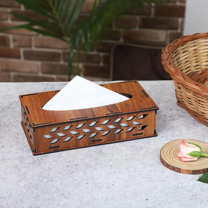 standard wooden tissue holder box f decorative tissue holder for home, bathroom and living room