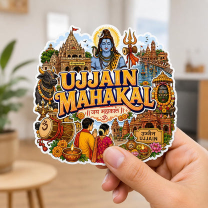 Zesta Ujjain Mahakal wooden fridge magnet - image 5