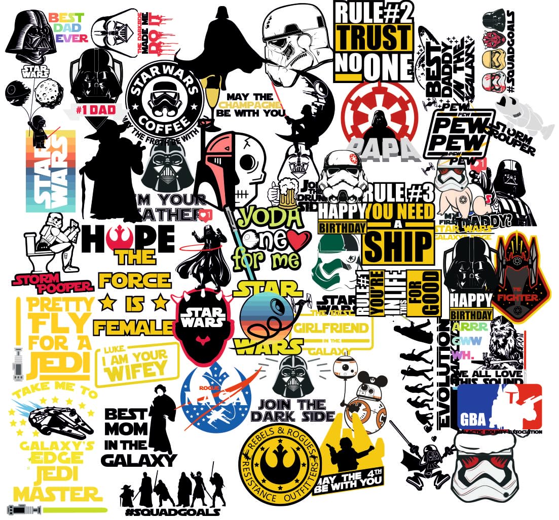 Star Wars Vinyl Waterproof Sticker (pack of 50)