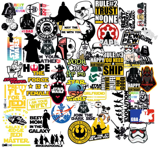 Star Wars Vinyl Waterproof Sticker (pack of 50)