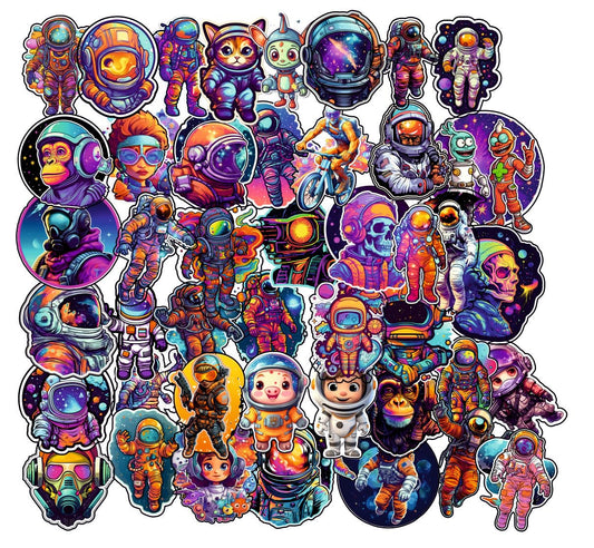 Astronaut Vinyl Waterproof Sticker (pack of 50)