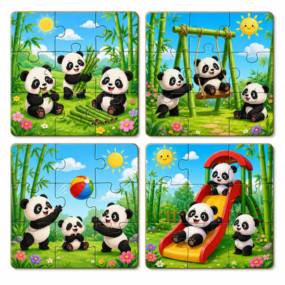 Zesta Panda 9-piece wooden jigsaw puzzle - image 1