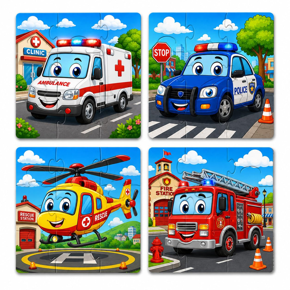Zesta Rescue Truck 9-piece wooden jigsaw puzzle - image 1