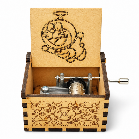 doraemon hand crank music box for birthday and gifting