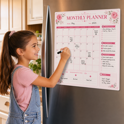 pink floral magnetic vinyl magnetic vinyl planner size and finish detail