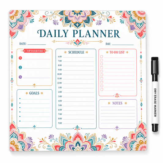 mandala magnetic vinyl magnetic vinyl planner for fridge and office planning