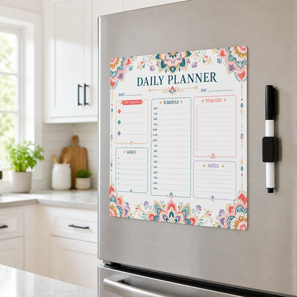 mandala magnetic vinyl magnetic vinyl planner close up design detail