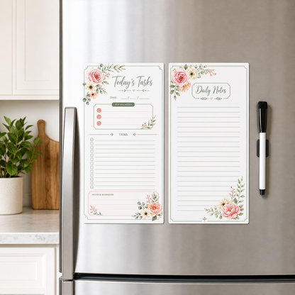 floral magnetic vinyl magnetic vinyl planner for fridge and office planning