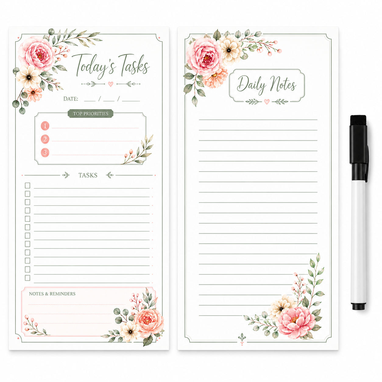 floral magnetic vinyl magnetic vinyl planner close up design detail