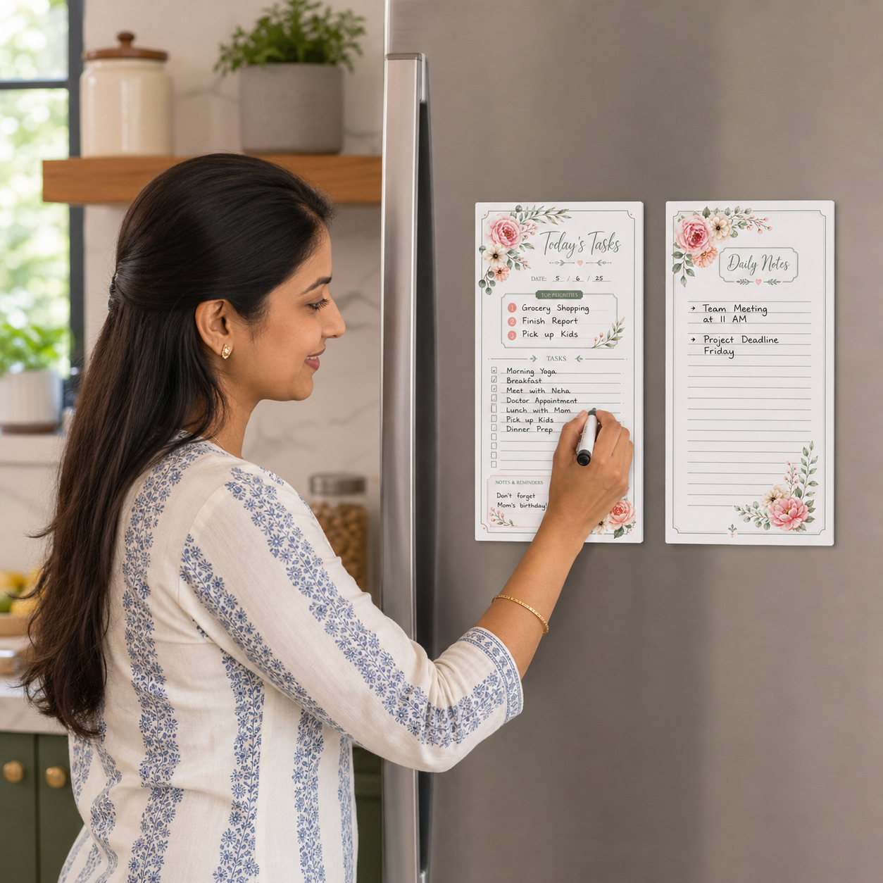 floral magnetic vinyl magnetic vinyl planner size and finish detail