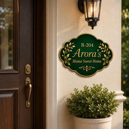 petals custom name plate for home lifestyle use for home entrance door name board
