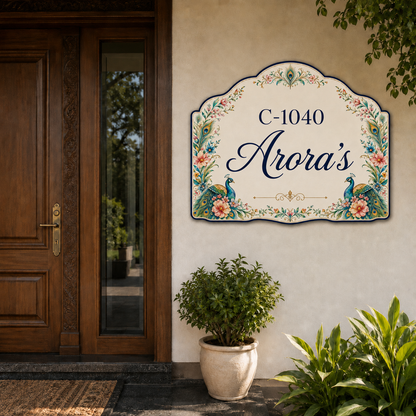 peacock custom name plate for home lifestyle use for home entrance door name board