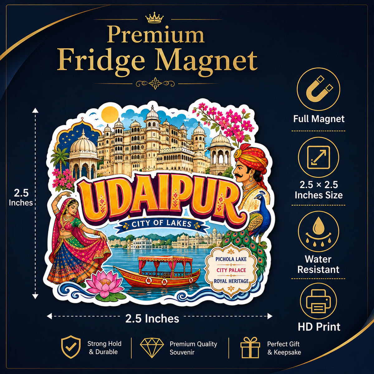 Zesta Udaipur wooden fridge magnet - image 5