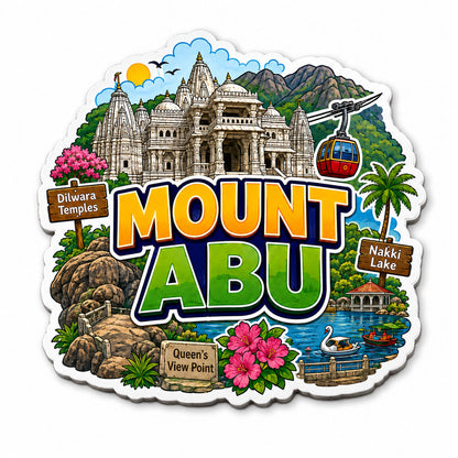 Zesta Mount Abu wooden fridge magnet - image 1