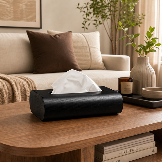 wooden tissue holder box for table decorative tissue holder for home, bathroom and living room