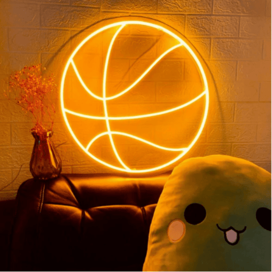 aesthetic basketball neon lights, basketball neon sign, custom neon sign