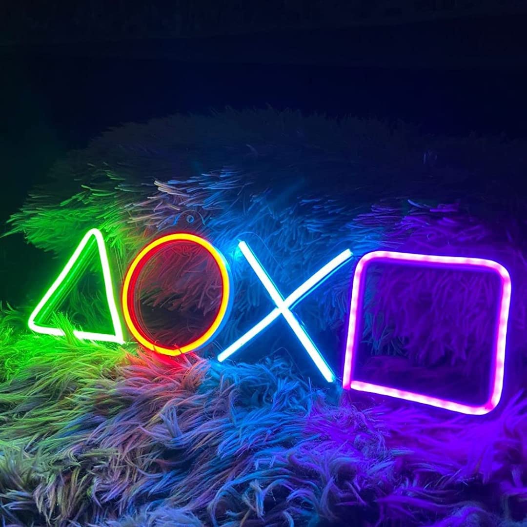 Playstation key neon light, Zesta Neon, neon sign