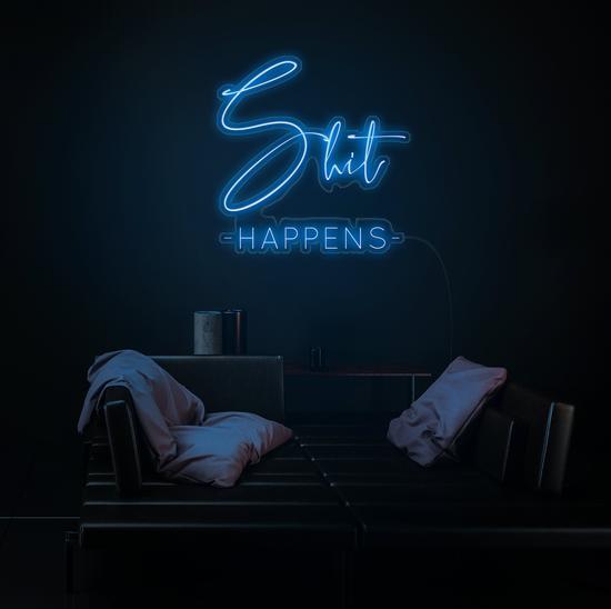 Neon Quote, Shit Happen, neon light, Zesta Neon, neon sign quotes, custom neon light quotes