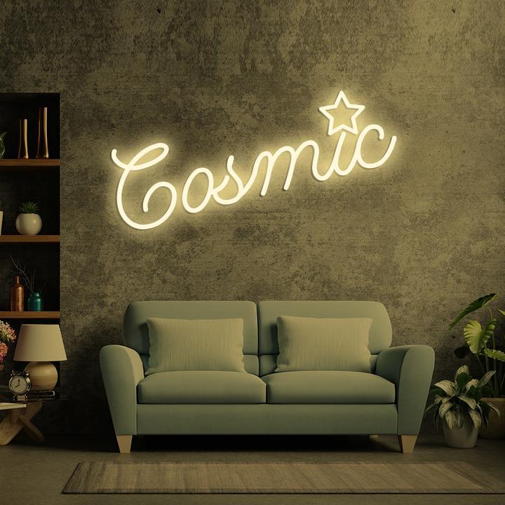 Cosmic Neon Sign Quotes, neon light quotes, custom neon lights, Zesta Neon