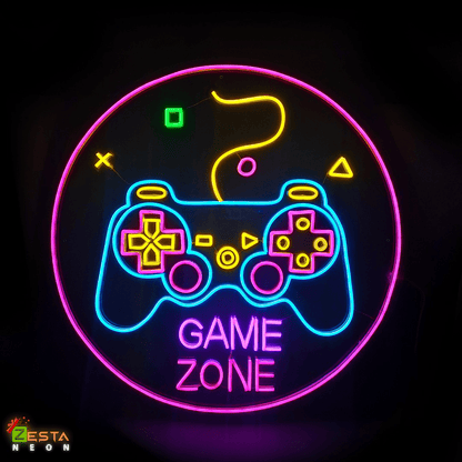 Zesta Neon, Game Zone led neon sign, Game Neon Sign Art, game neon lights 