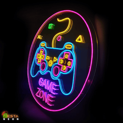 Zesta Neon, Game Zone led neon sign, Game Neon Sign Art, game neon lights 