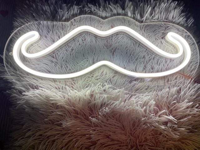 Moustache customize neon sign 