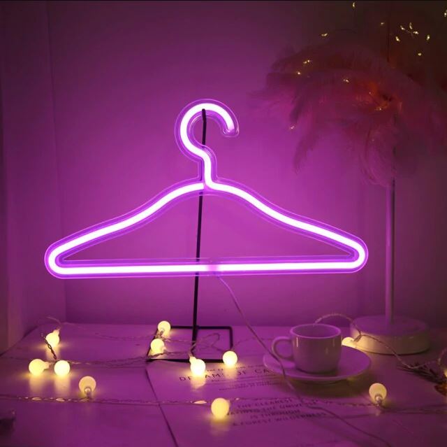 LED Neon Light Clothes Hanger