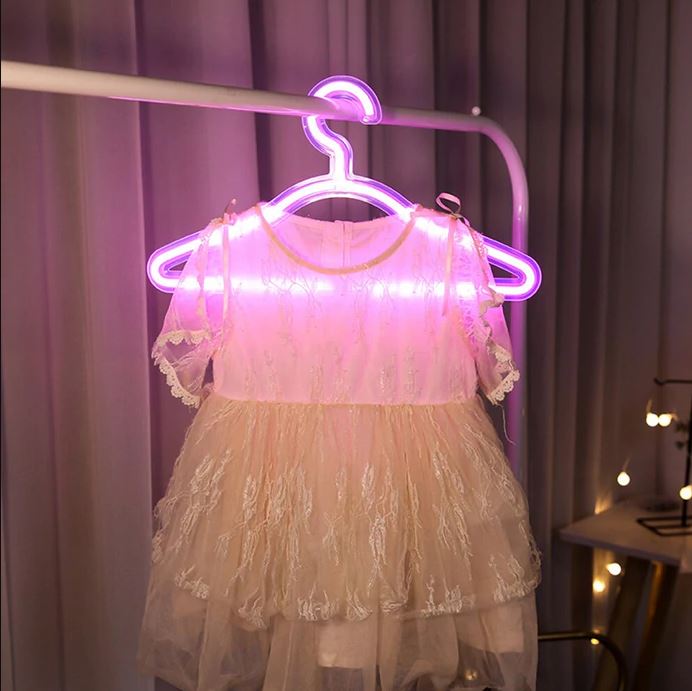 LED Neon Light Clothes Hanger