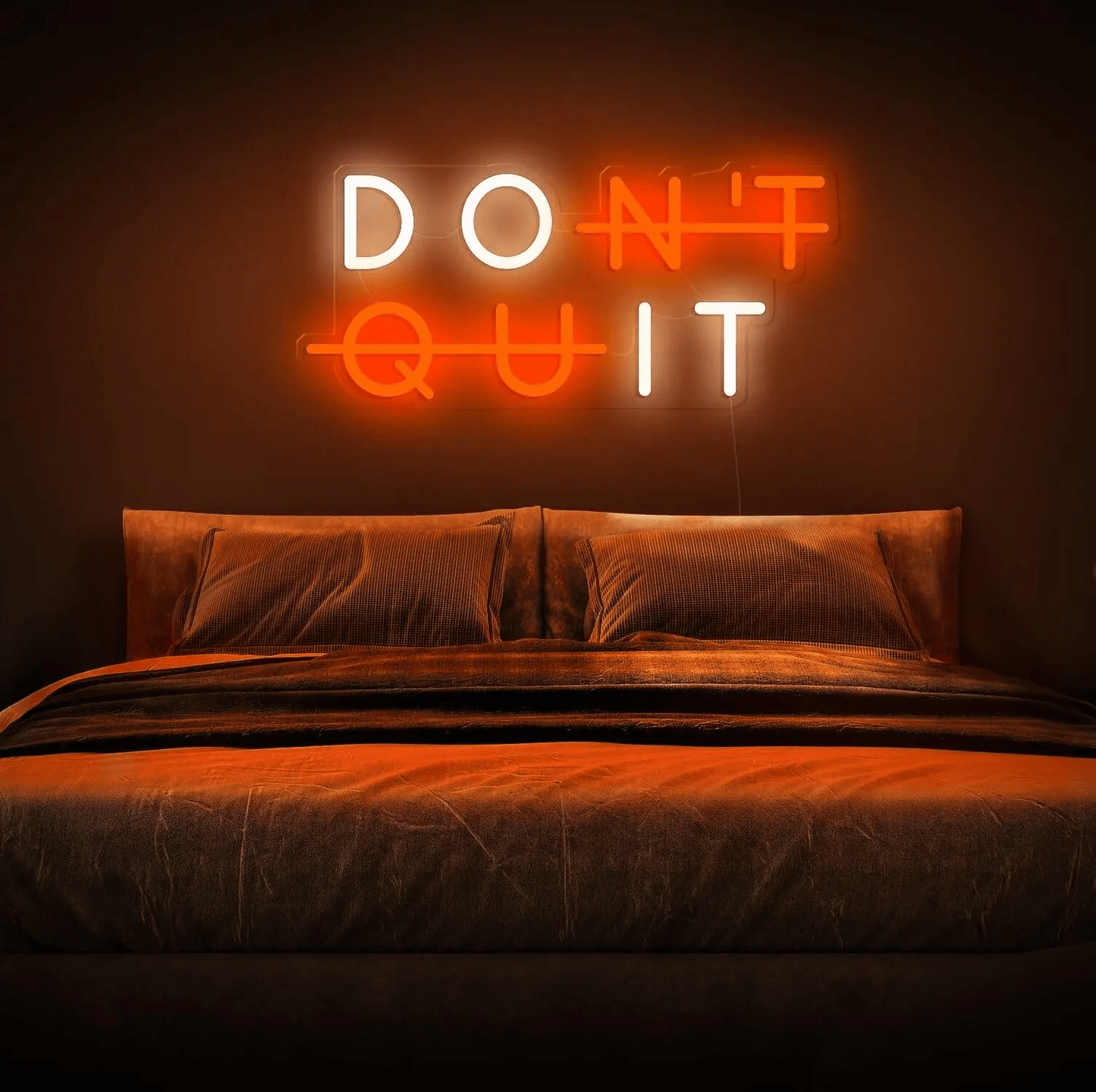 Zesta Neon, Don't Quit, neon board, Neon Quote - Don't Quit neon lights, neon sign, neon sign quotes, neon light quotes 