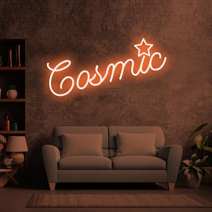 Cosmic Neon Sign Quotes, neon light quotes, custom neon lights, Zesta Neon