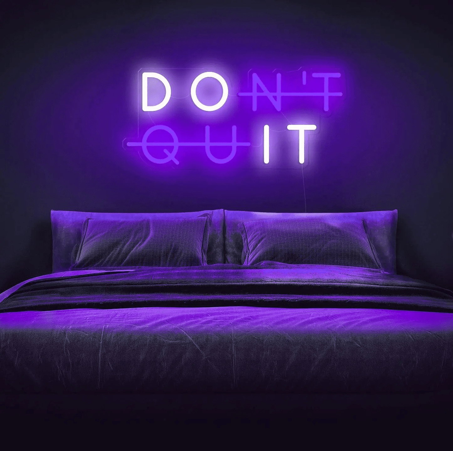 Zesta Neon, Don't Quit, neon board, Neon Quote - Don't Quit neon lights, neon sign, neon sign quotes, neon light quotes 