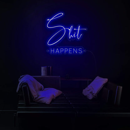 Neon Quote, Shit Happen, neon light, Zesta Neon, neon sign quotes, custom neon light quotes