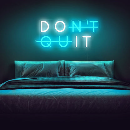 Zesta Neon, Don't Quit, neon board, Neon Quote - Don't Quit neon lights, neon sign, neon sign quotes, neon light quotes 